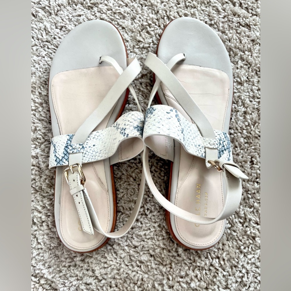 Cole Haan nude sling blingback flat sandal